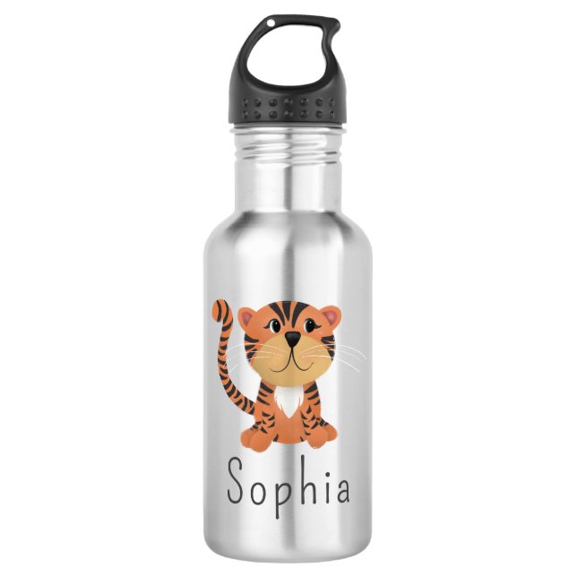 Bouteille D'eau École de tigre de la jungle mignonne (Devant)