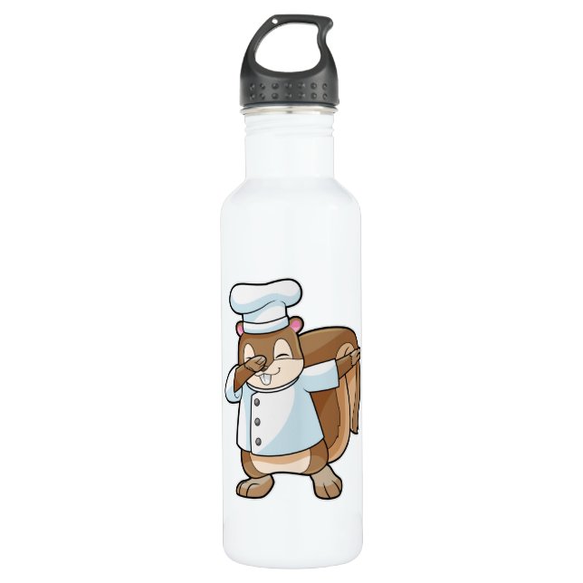 Bouteille D'eau Écureuil comme cuire avec tablier de Cuisine (Devant)