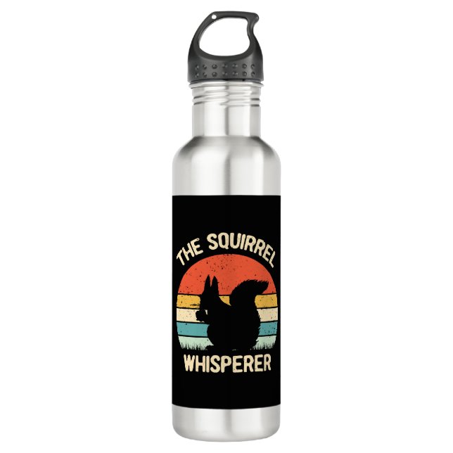 Bouteille D'eau Écureuil Whisperer Écureuil Amateurs Cadeau (Devant)