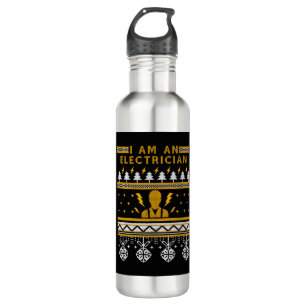 Bouteille D'eau Électricien Électronique Vilain Sweat de Noël Cade
