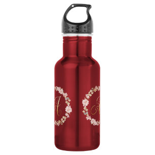 Bouteille D'eau Élégant Monogramme Floral Lettre A Mug en Céramiqu