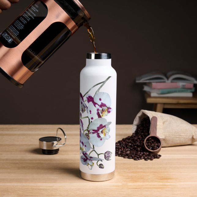 Bouteille D'eau Elegant Orchid Water Bottle – Floral Hydration in  (Gym)