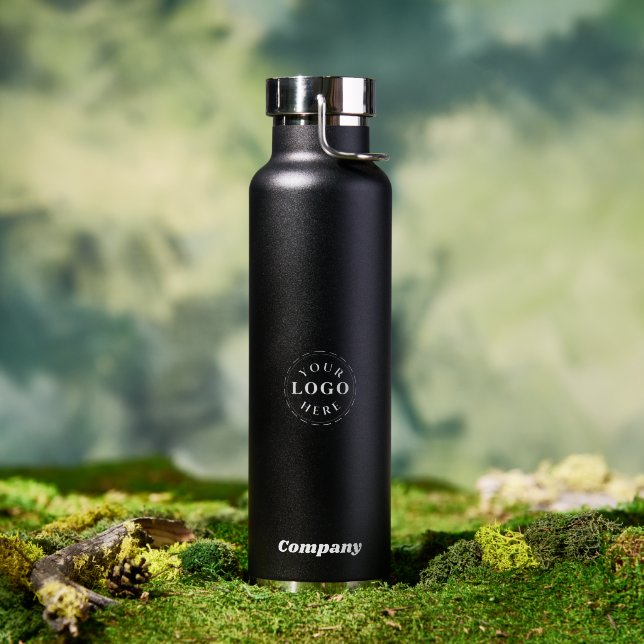 Bouteille d'eau élégante avec logo personnalisé et (Extérieur (pivotée))