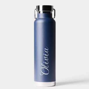 Bouteille d'eau élégante avec nom personnalisé en 
