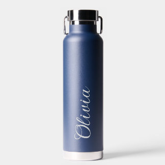 Bouteille d'eau élégante avec nom personnalisé en 