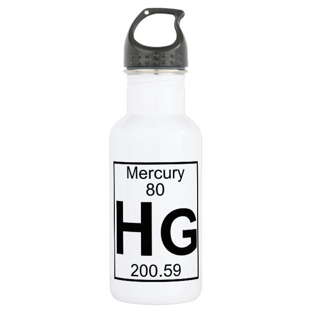 Bouteille D'eau Élément 080 - Hectogrammes - Mercury (plein) (Devant)