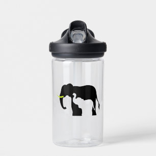 Bouteille D'eau Eléphants noirs et blancs