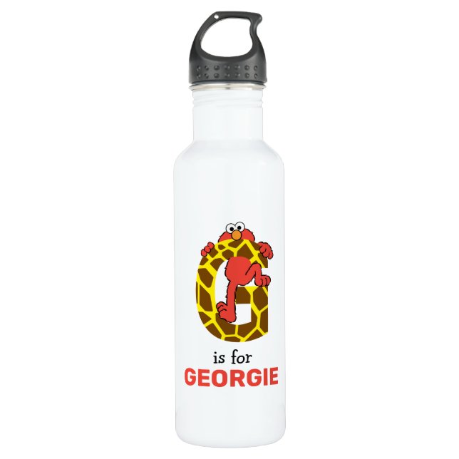 Bouteille D'eau Elmo Alphabet | G Giraffe (Devant)