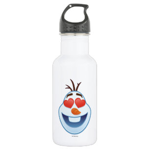 Bouteille D'eau Emoji gelé Olaf aux yeux en forme de coeur