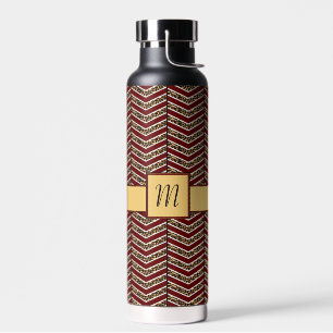 Bouteille D'eau Empreinte de léopard Chevron