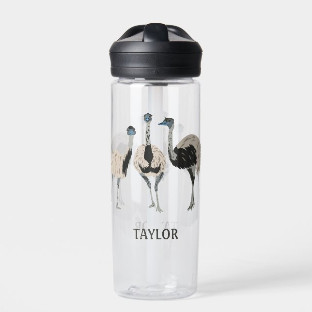 Bouteille D'eau Emus Bird Lovers Personnalisé (Extérieur)