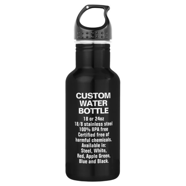 Bouteille d'eau en acier inoxydable 18oz sur mesur (Devant)