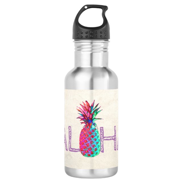 Bouteille D'eau En Acier Inoxydable Adorable Aloha Hawaiian Pineappy (Devant)
