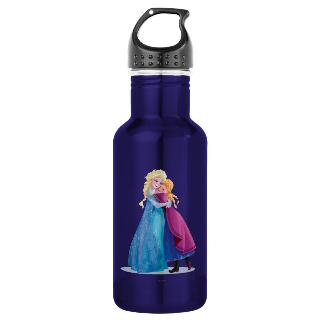 Bouteille D'eau En Acier Inoxydable Anna et Elsa| Accrochement (Devant)