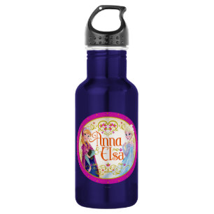 Bouteille D'eau En Acier Inoxydable Anna et Elsa Cadre floral