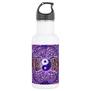 Bouteille D'eau En Acier Inoxydable Arbre de Yin Yang de la vie