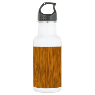 Bouteille D'eau En Acier Inoxydable Arrière - plan de texture en bois brut d'or