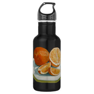 Bouteille D'eau En Acier Inoxydable art réaliste toujours photo de vie d'oranges tran