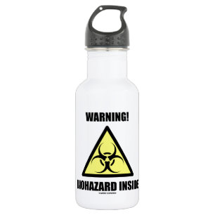 Bouteille D'eau En Acier Inoxydable Avertissement ! Intérieur de Biohazard (humour de