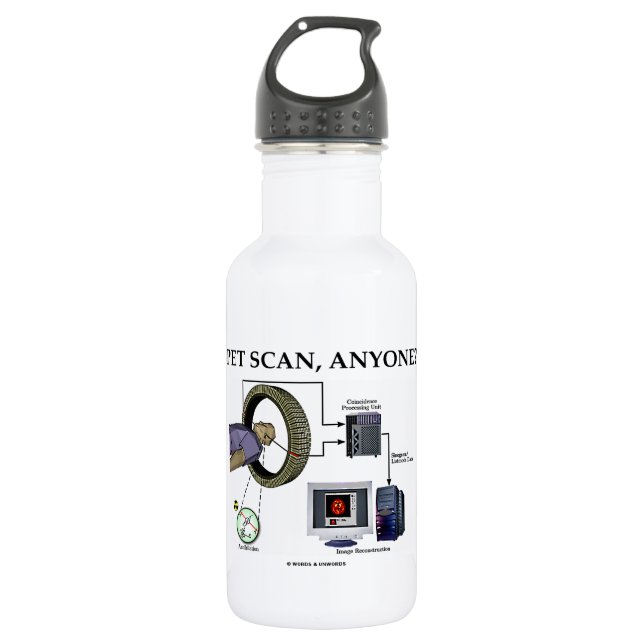 Bouteille D'eau En Acier Inoxydable Balayage d'ANIMAL FAMILIER, n'importe qui ? (Devant)