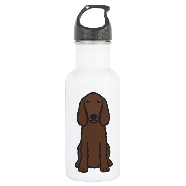 Bouteille D'eau En Acier Inoxydable Bande dessinée de chien de poseur irlandais (Devant)