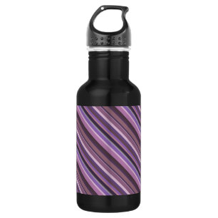 Bouteille D'eau En Acier Inoxydable Bandes diagonales mauves
