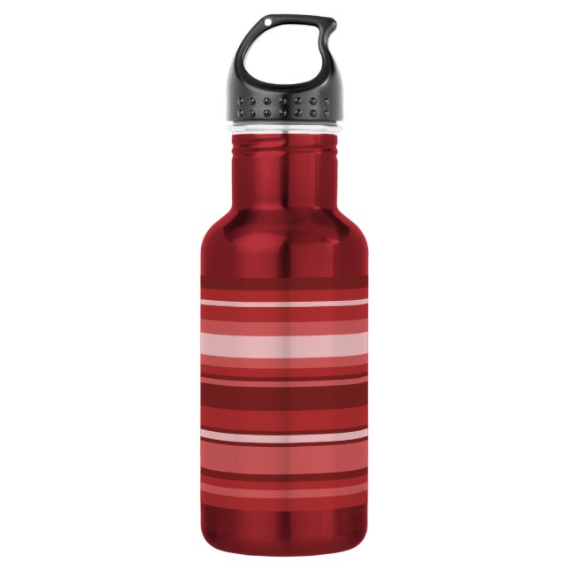 Bouteille D'eau En Acier Inoxydable Bandes rouges (Devant)