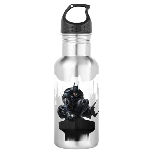Bouteille D'eau En Acier Inoxydable Batman perché sur un pilier (Devant)