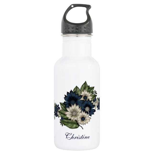 Bouteille D'eau En Acier Inoxydable Belle florale personnalisée (Devant)