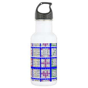 Bouteille D'eau En Acier Inoxydable Bingo Game Motifs Grille