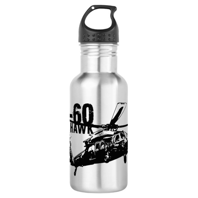 Bouteille D'eau En Acier Inoxydable Black Hawk (Devant)