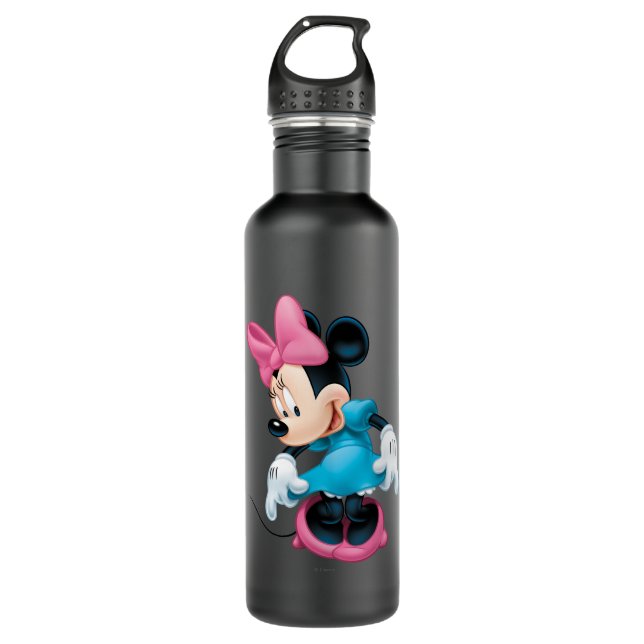 Bouteille D'eau En Acier Inoxydable Blue Minnie| Curtseing (Devant)