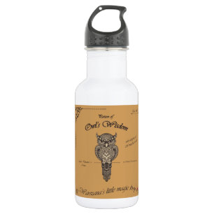 Bouteille D'eau En Acier Inoxydable Breuvage magique de la sagesse du hibou