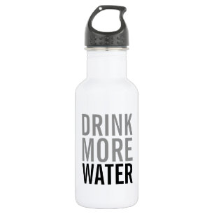 Bouteille D'eau En Acier Inoxydable Buvez plus d'eau Simple minimaliste