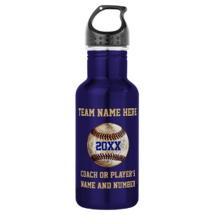Bouteille D'eau En Acier Inoxydable Cadeaux de baseball vintage super cool PERSONALISÉ