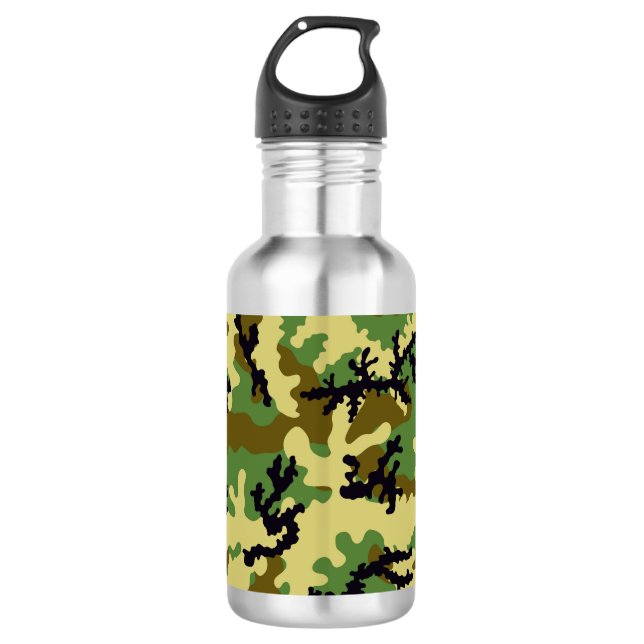 Bouteille D'eau En Acier Inoxydable Camouflage des bois (Devant)