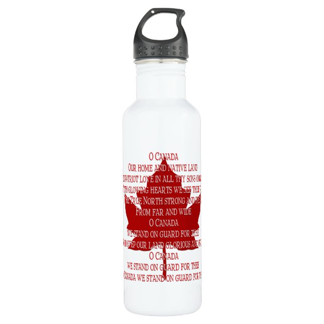 Bouteille D'eau En Acier Inoxydable Canada Hymne Canada Souvenir Sport (Devant)
