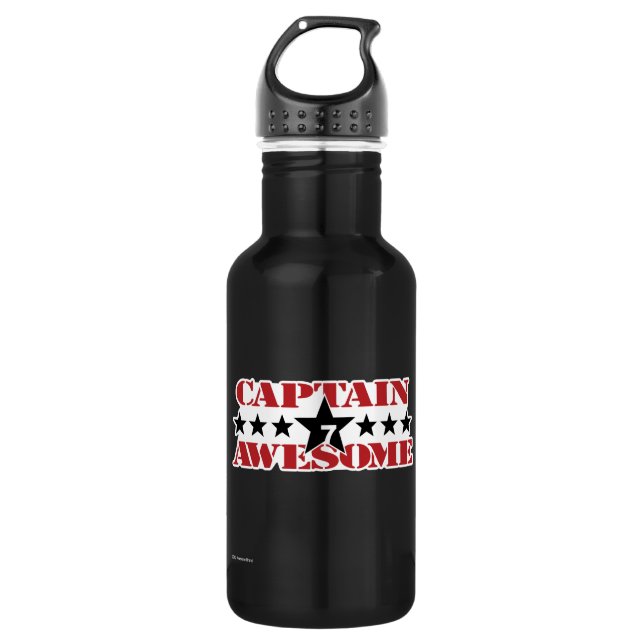 Bouteille D'eau En Acier Inoxydable Capitaine Awesome - mouvement (Devant)