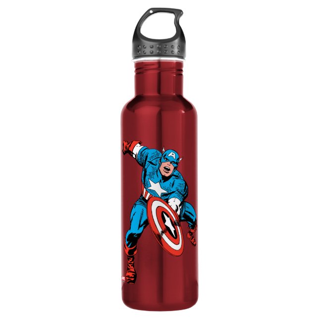 Bouteille D'eau En Acier Inoxydable Captain America Shield (Devant)