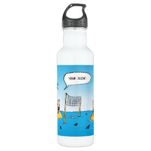 Bouteille D'eau En Acier Inoxydable Caricature amusante de Shark Volleyball
