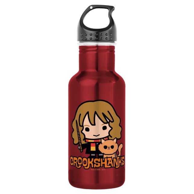 Bouteille D'eau En Acier Inoxydable Caricature Hermione et Crookshanks (Devant)