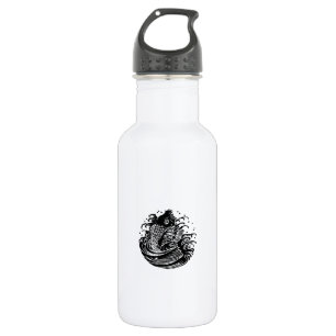 Bouteille D'eau En Acier Inoxydable Carpe et eau