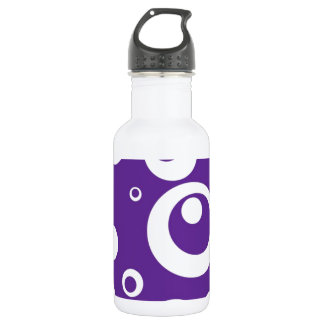 Bouteille D'eau En Acier Inoxydable Cercles et Points dans le Jus de Raisin Violet