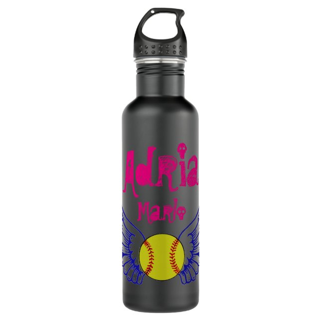 Bouteille D'eau En Acier Inoxydable Chaque Softballer a besoin d'hydratation (Devant)