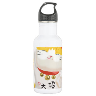 Bouteille D'eau En Acier Inoxydable Chat japonais Lucky