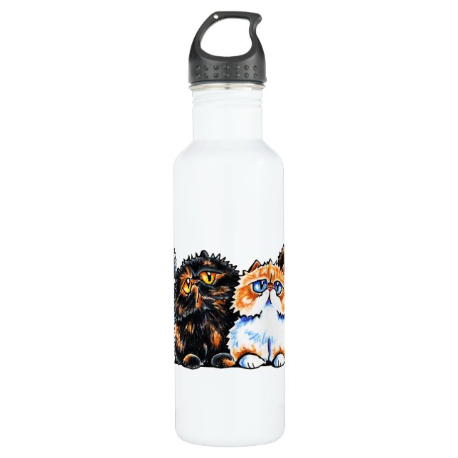 Bouteille D'eau En Acier Inoxydable Chats Exotiques Foursome (Devant)