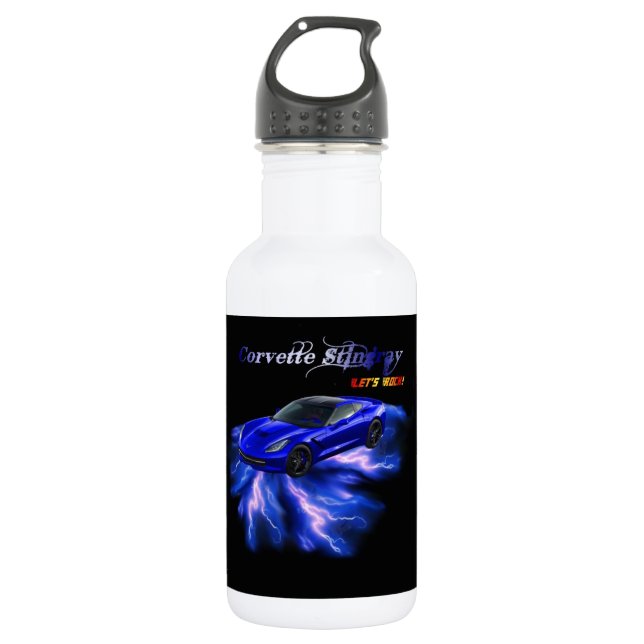 Bouteille D'eau En Acier Inoxydable Chevy : Pastenague 2013 de Corvette (Devant)