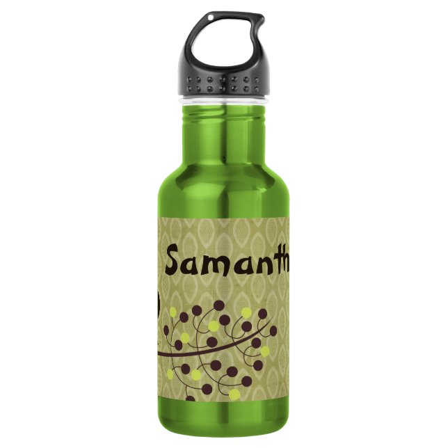 Bouteille D'eau En Acier Inoxydable Chouette forestière Hoot Woodland 32. oz. (Devant)