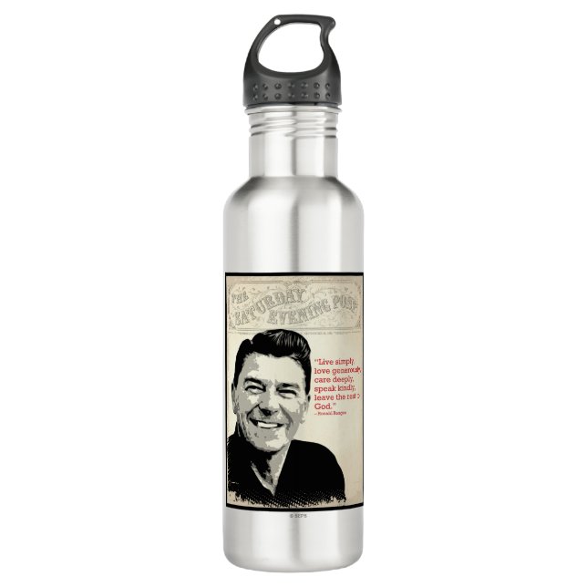 Bouteille D'eau En Acier Inoxydable Citation de Ronald Reagan (Devant)