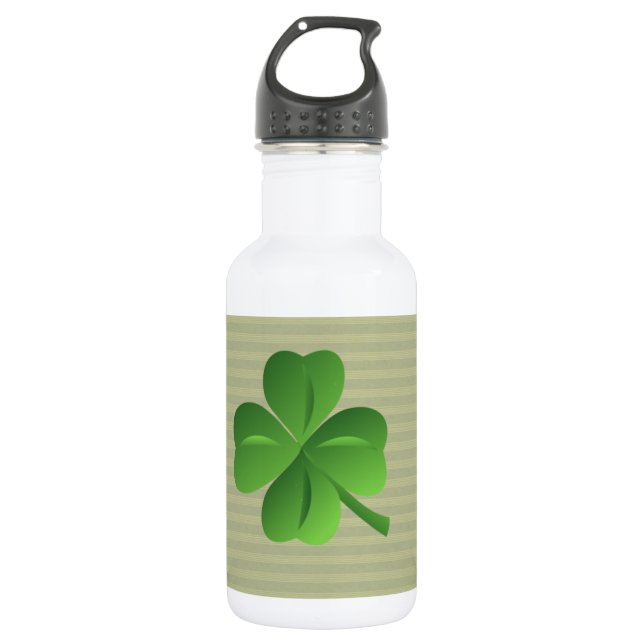 Bouteille D'eau En Acier Inoxydable Classique tendance irlandais Lucky Shamrock (Devant)